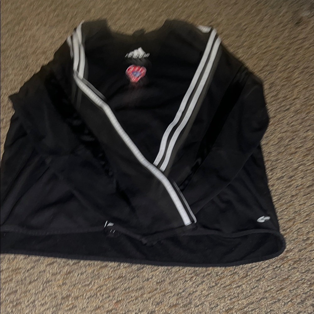 Adidas by Stella McCartney Black Sweater with White Stripes